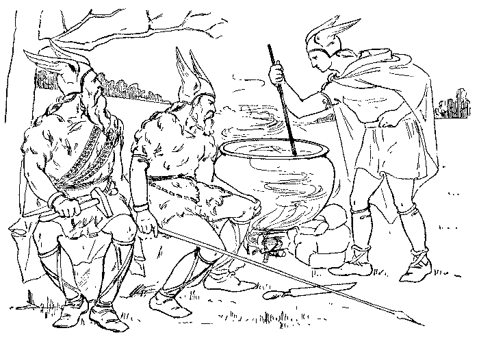 THE THREE GODS TRY TO COOK THE OX